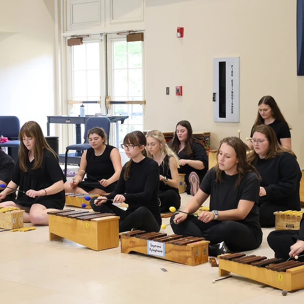 students playing music