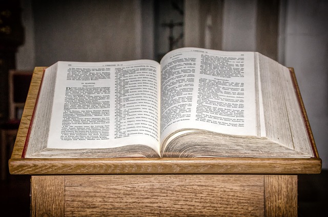 bible on pulpit