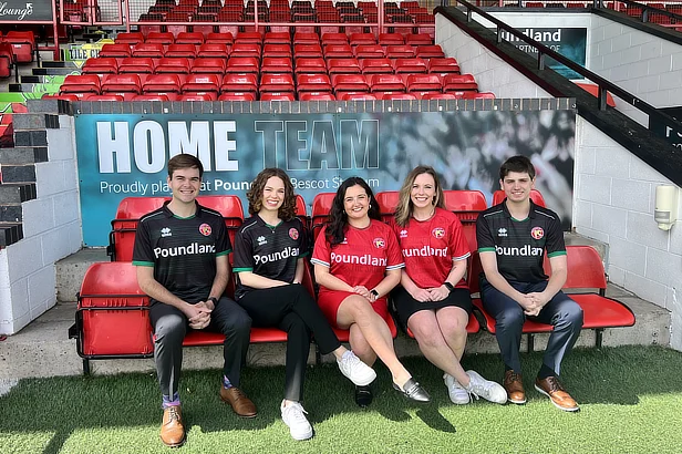 Students at Soccer Stadium