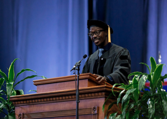 Commencement speaker Isaac Cooper ’12