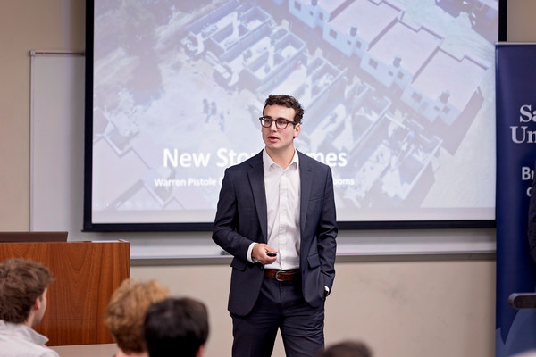Student Presenting at BIIF Pitch