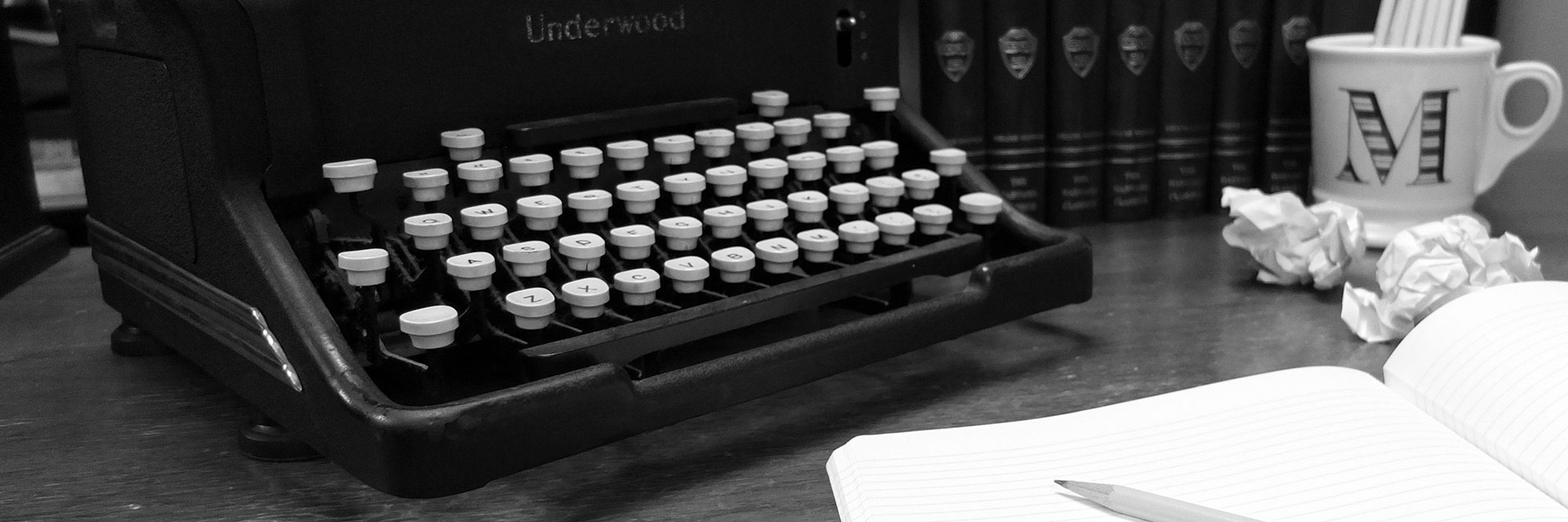 typewriter on desk