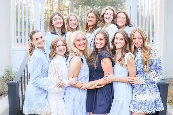 girls in blue dresses