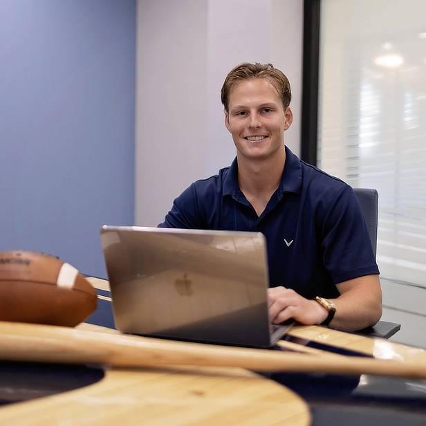 Male sports admin student