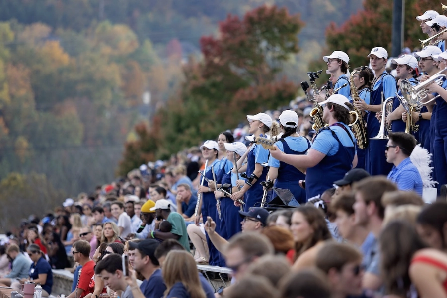 Band Performs in Bleachers