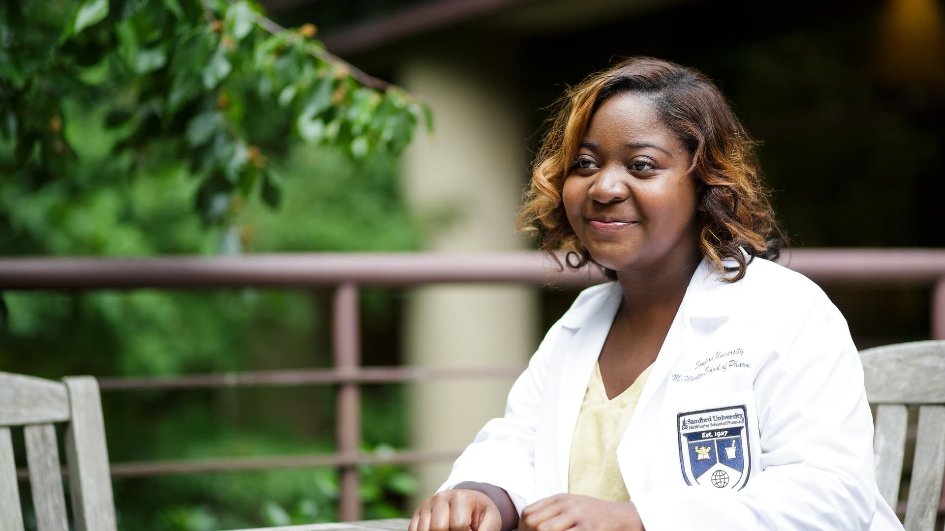 female pharmacy student