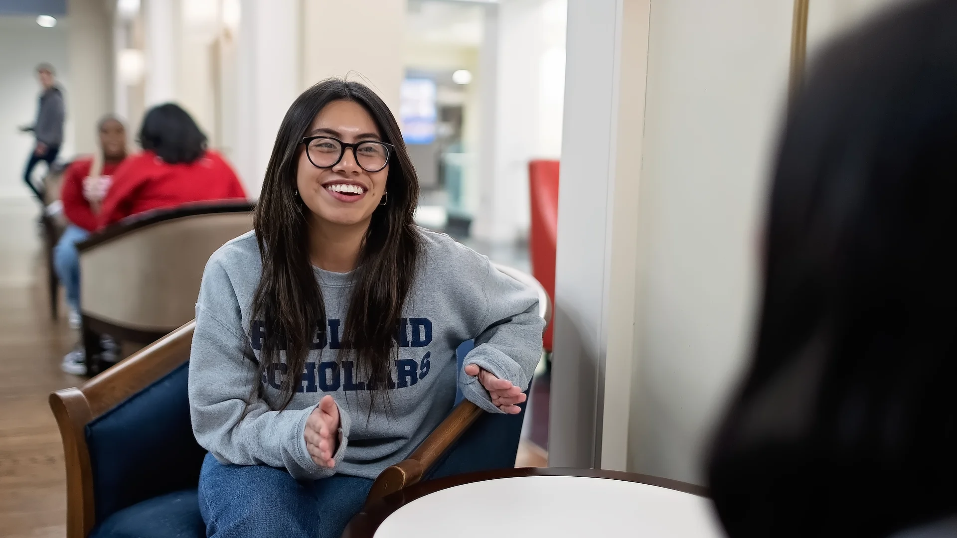 Female Student in Commons
