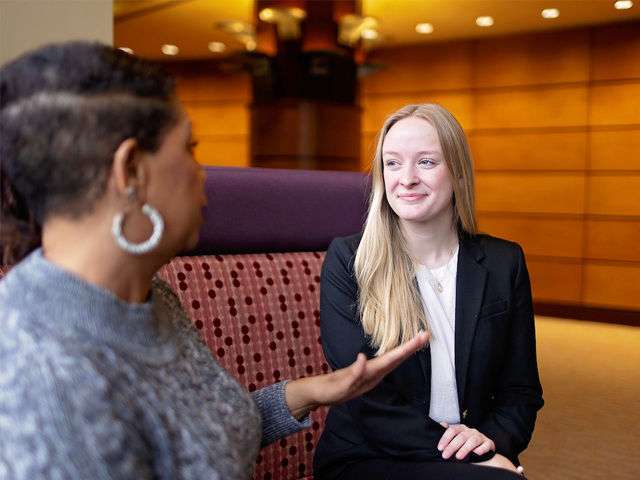 abby juillerat with female professor
