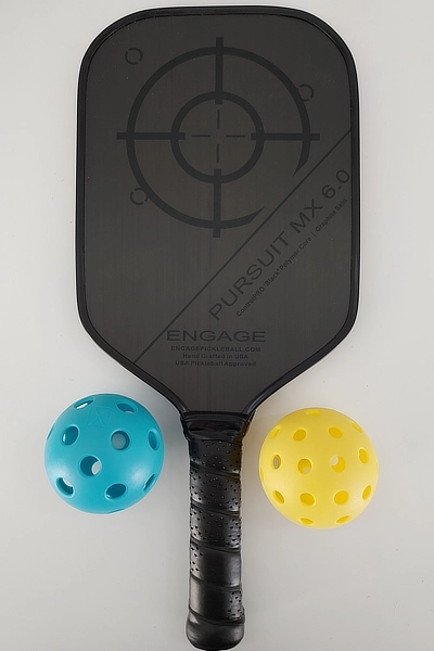 A pickleball paddle