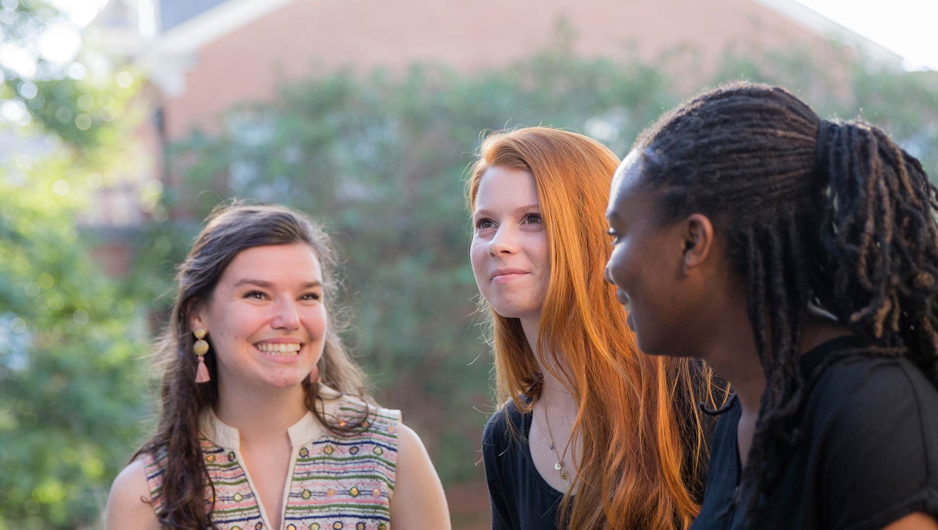 students in the plaza