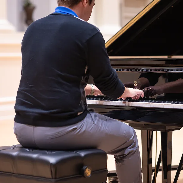 Grand Piano on Stage