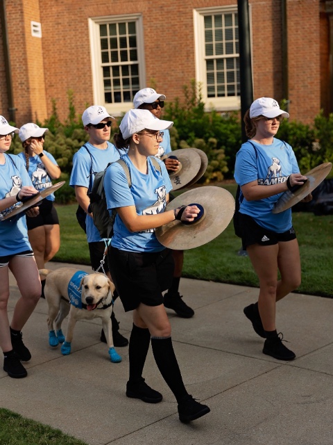 Mackenzie and Goose Marching Bulldog Walk