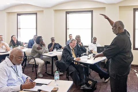 Smith Leading a Workshop