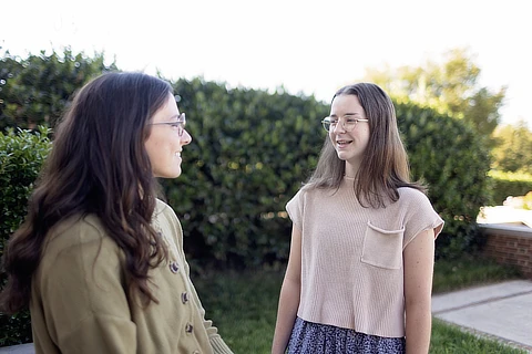 female students outside