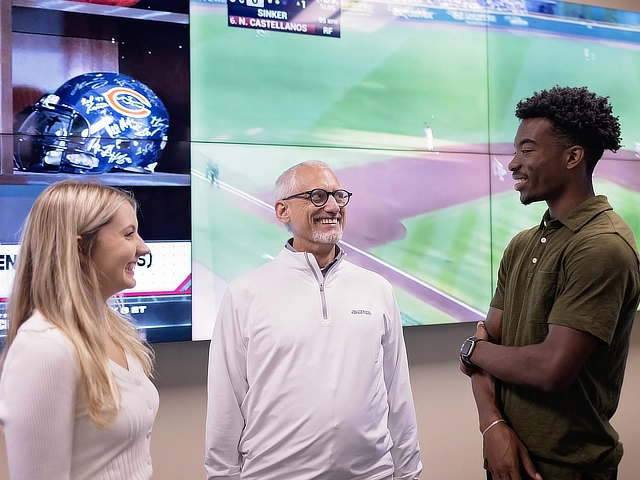 Dr White with Students