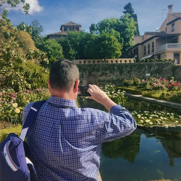 Professor Taking Photo
