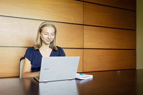 Student at Computer Desk