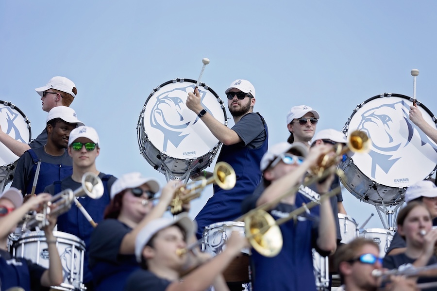 Samford band plays at game