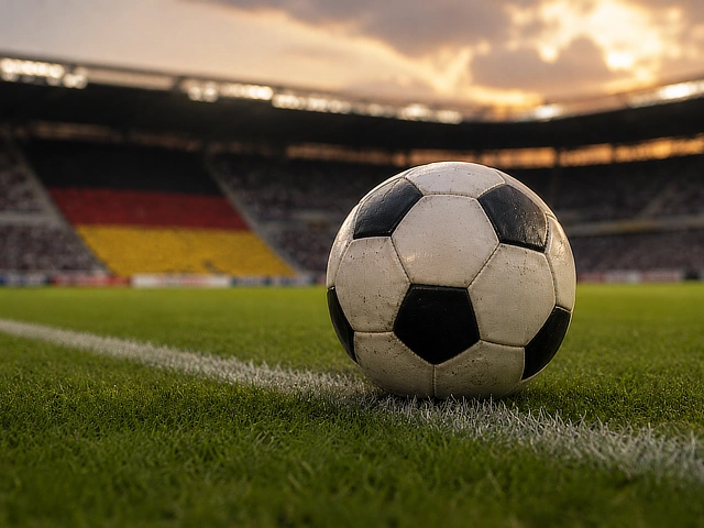 soccer ball on a pitch in germany