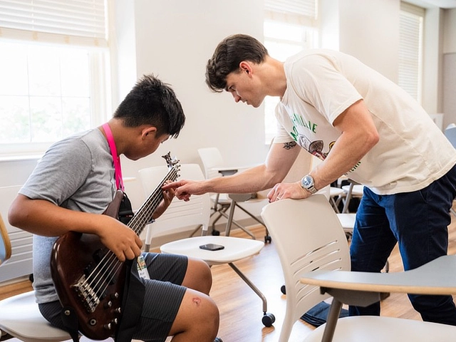 Student with teacher